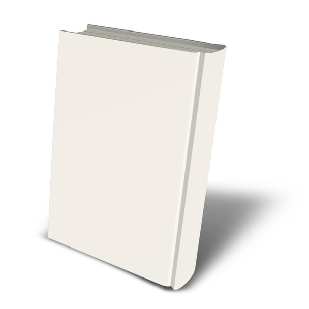 白に隔離された影と空白の白い本のモックアップ。イラスト｜3Dレンダリング. - 写真・画像