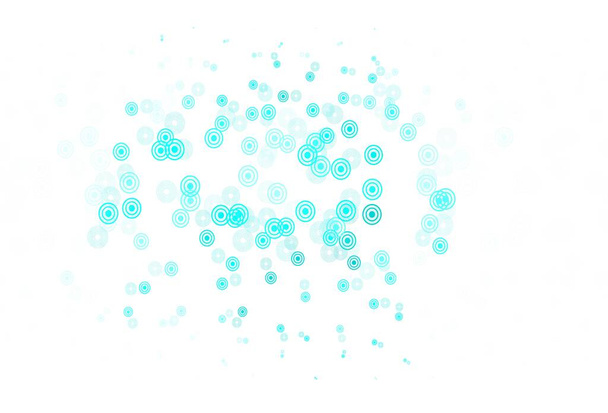 Светло-зеленый векторный узор со сферами. Размытые пузыри на абстрактном фоне с красочным градиентом. Дизайн для рекламы вашего бизнеса. - Вектор,изображение