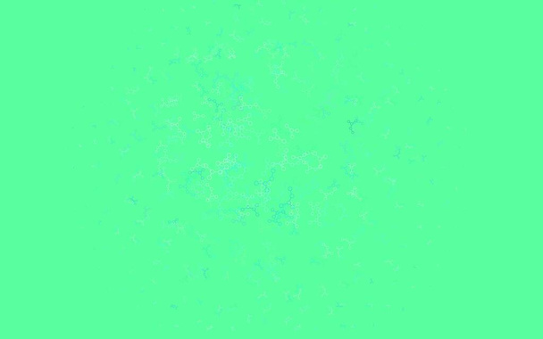 Hellblaue, grüne Vektorschablone mit Struktur künstlicher Intelligenz. Abstrakte Illustration mit Links und Punkten von KI. Intelligentes Design zur Förderung der Angebotsdaten. - Vektor, Bild