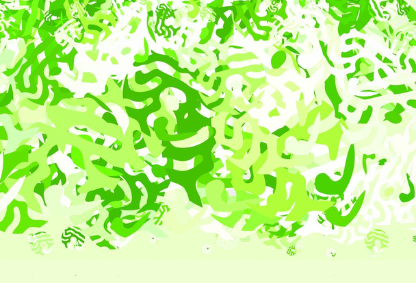 Patrón vectorial verde claro con formas aleatorias. Ilustración colorida simple con formas de gradiente abstracto. Diseño moderno para su tarjeta de visita. - Vector, Imagen