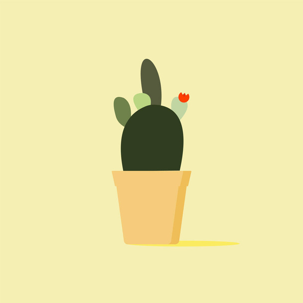 Cactus, desert plant flat icon, vector sign, Cactus colorful pictogram. Symbol, logo illustration. Flat style design - Vector, Image
