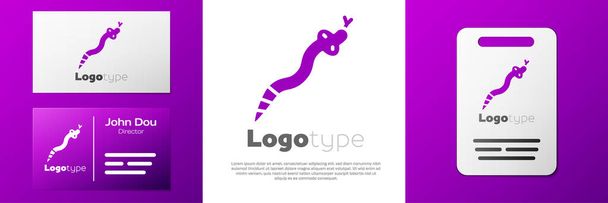 Logotype Snake icon isolated on white background. Logo design template element. Vector. - Vector, Image