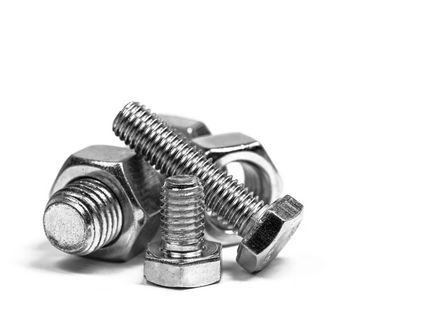 Metal screws against a white background - Photo, Image