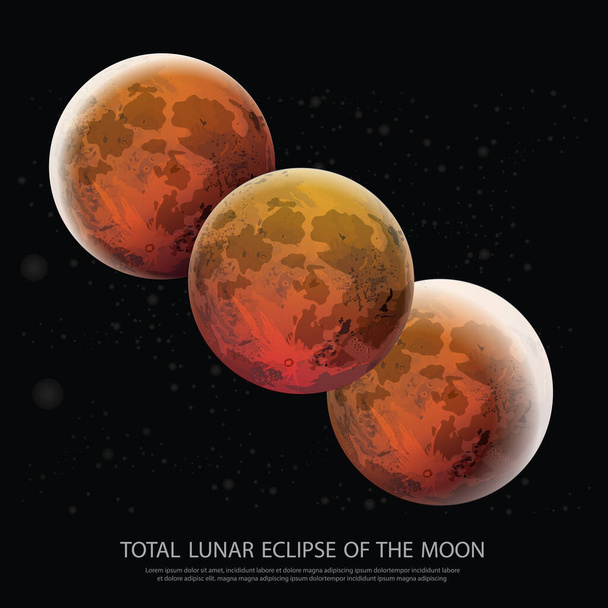 Lunar Eclipses for Beginners of the Moon - Vector, Image