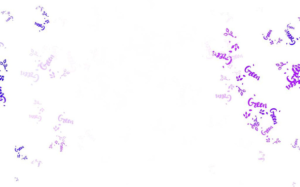 Light Purple Vektor elegante Vorlage mit Blättern, Ästen. Brandneue farbige Illustration mit Blättern und Zweigen. Vorlage für Hintergründe von Mobiltelefonen. - Vektor, Bild