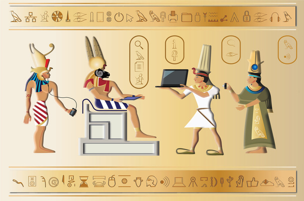 Hieróglifos da nova era
 - Foto, Imagem