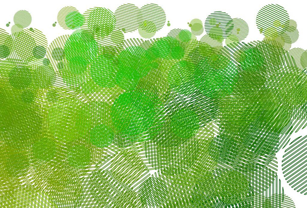 Light Green, Κίτρινη διανυσματική διάταξη με σχήματα κύκλων. Glitter αφηρημένη εικόνα με θολή σταγόνες βροχής. Μοτίβο για όμορφες ιστοσελίδες. - Διάνυσμα, εικόνα