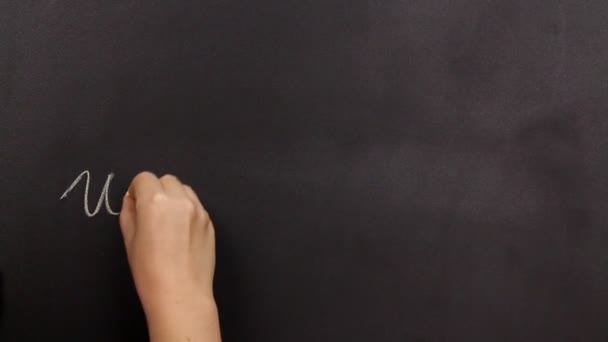 positief denken, schrijven van succesvolle op een schoolbord - Video