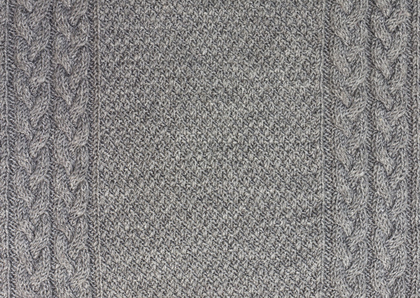 gray knitted fabric - Photo, image