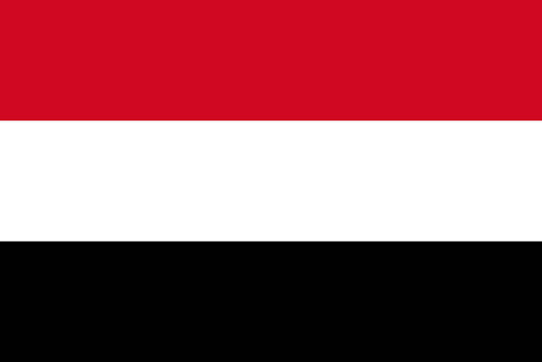 イエメンの国旗。独立国家の象徴。民主的な状態のイラストの大規模なサイズの属性。 - 写真・画像