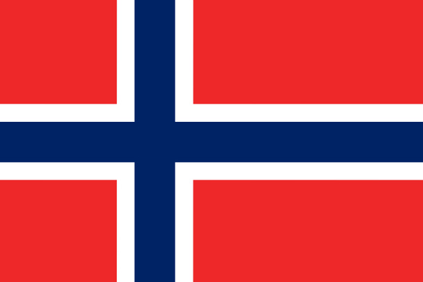 Bandera nacional de Noruega. El símbolo principal de un país independiente. Un atributo del gran tamaño de una ilustración estatal democrática. - Foto, Imagen