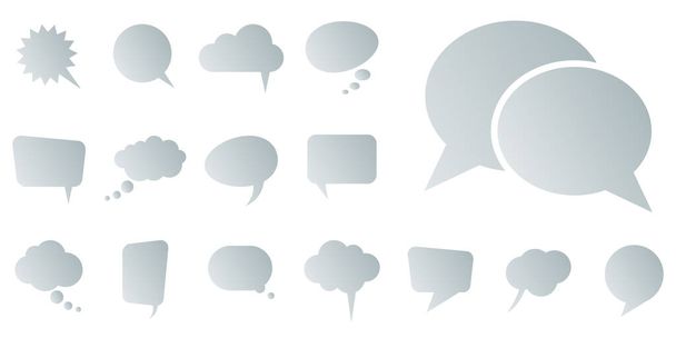 colección de diferentes burbujas de voz y burbujas de pensamiento con espacio para el texto - Vector, Imagen