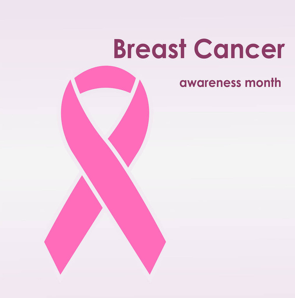 Κορδέλα ευαισθητοποίησης για τον καρκίνο του μαστού. Σχεδιασμός και απεικόνιση διανύσματος. - Διάνυσμα, εικόνα