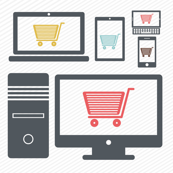 Online einkaufen - Vektor, Bild