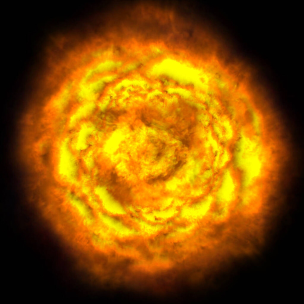 fiamma di fuoco palla esplosione nello spazio, illustrazione astratta - Foto, immagini