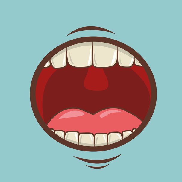 mouth design - Vector, Image
