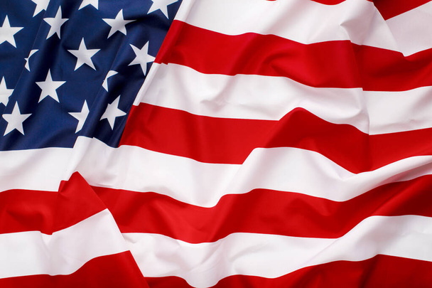 Waving flag of the United States of America, web banner - Fotoğraf, Görsel