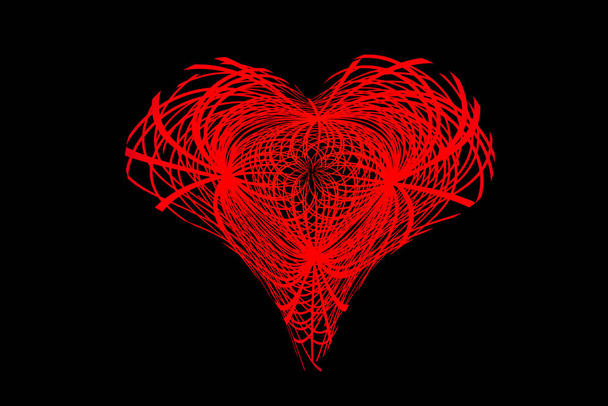 Зображення червоного серця на чорному фоні абстрактний фон
 - Фото, зображення