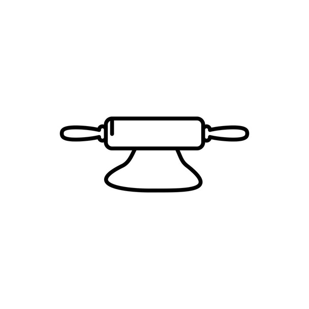 Illustration Graphique vectoriel de l'icône du rouleau à pâtisserie. Convient pour la boulangerie, cuisine, ustensile de cuisine, etc.. - Vecteur, image