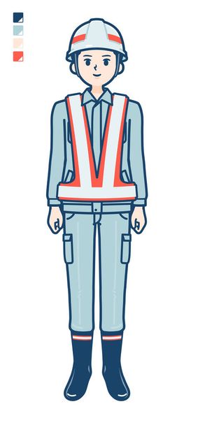 A Men wearing workwear with full length image - Vector, Image