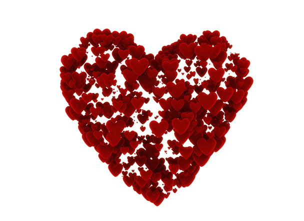 Large heart formed of many small hearts - Valokuva, kuva