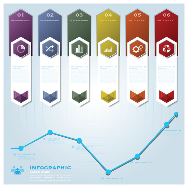 Hexagon Geometric Shape Business Infographic Design Template - Vektor, kép