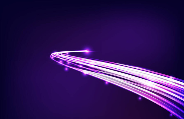 Concetto moderno di linee di velocità della luce sfondo. astratto futuristico concetto di connessione internet 5g. illustrazione sentieri leggeri - Vettoriali, immagini