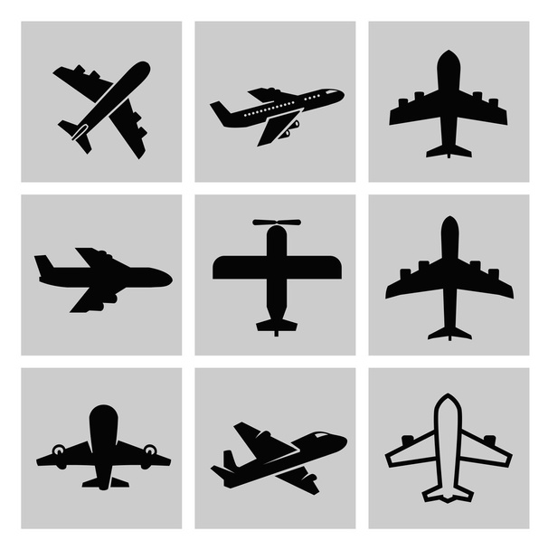 Repülőgép-ikonok - Vektor, kép