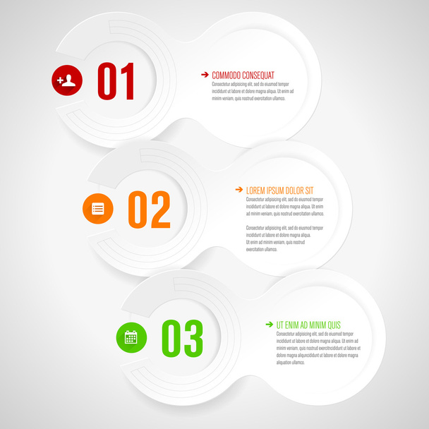 Stylized paper bubbles - infographics - place for your text and - Vector, Image