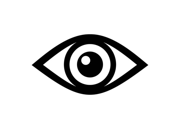 Augensymbol-Vektor auf weiß - Vektor, Bild