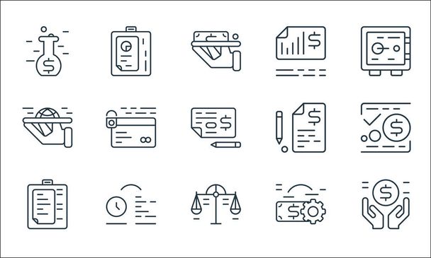 business and finance line icons. linear set. quality vector line set such as finance, scales, planing, making, service, budgeting, - Vector, Image