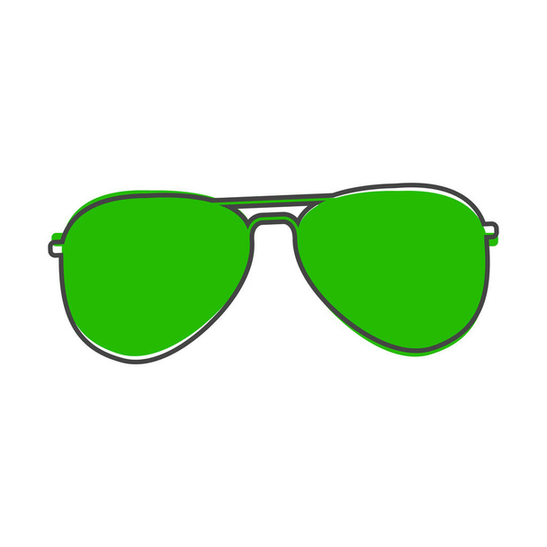Aviators szemüveg vektor ikon. Pilóta szemüveg. Napszemüveg véd a nap rajzfilm stílus fehér elszigetelt háttér.Rétegek csoportosítva a könnyű szerkesztés illusztráció. A tervezéshez.. - Vektor, kép