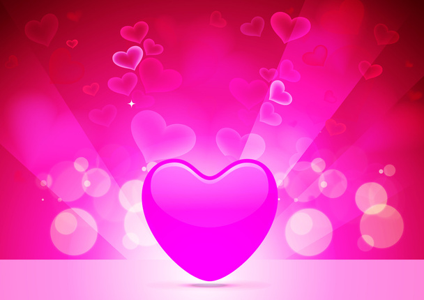 Abstract Vector Heart for Valentines Day Background - Vector, afbeelding