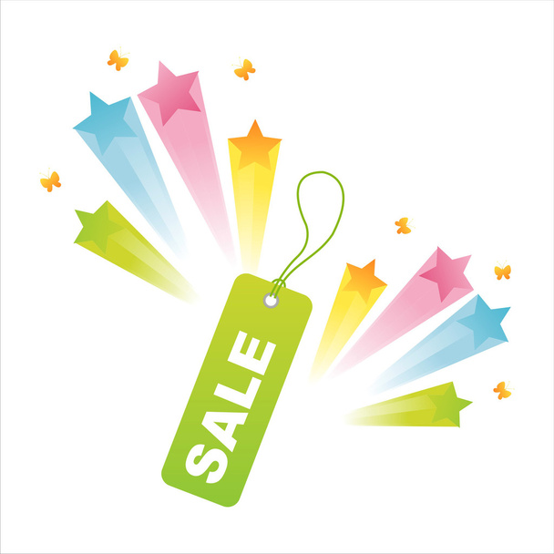 Sale tag with splash - Vector, Image