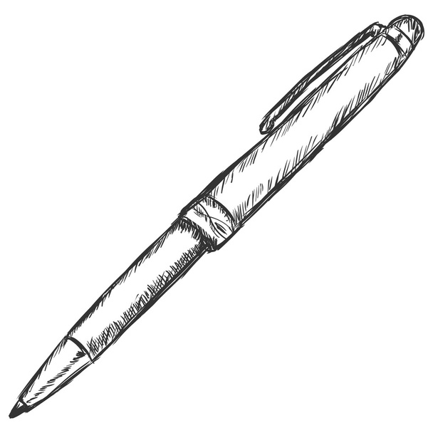 Vector sketch illustration - fountain pen - Vector, Image