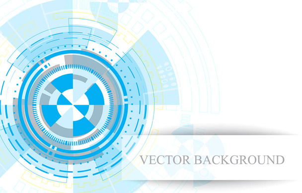 tecnología vectorial pantalla cibernética fondo blanco - Vector, Imagen