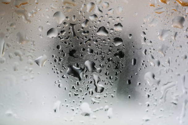 Abstract of water drops on glass for background. - Photo, Image