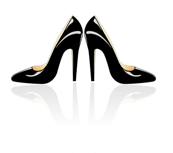 Черная обувь
 - Вектор,изображение