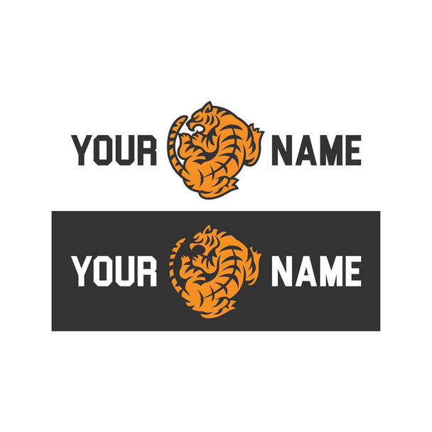 logotipo circular tigre. Reúna o logotipo do tigre. ilustração vetorial
 - Foto, Imagem