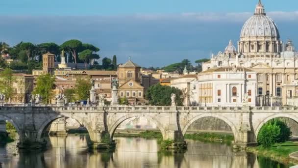 Time lapse di Roma Skyline con la Basilica di San Pietro - Filmati, video