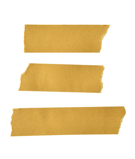 various adhesive tape pieces on white background - Photo, Image