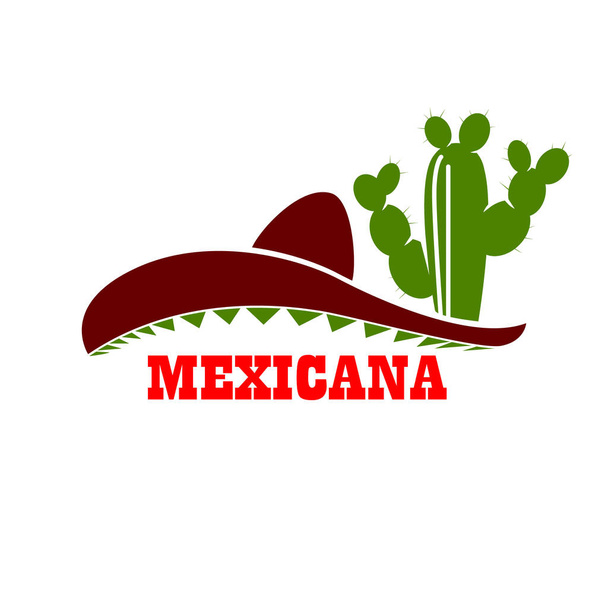 Мехикана пищевой завод икона дизайн для мексиканской кухни ресторан или фаст-фуд бар и закуски кафе. - Вектор,изображение