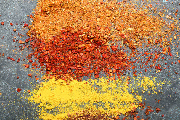 Many different spices on table - Fotoğraf, Görsel