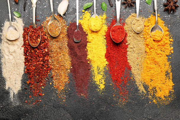 Many different spices on table - Photo, Image