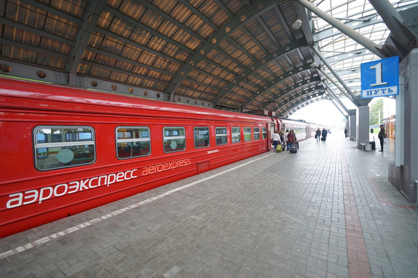 Aeroexpress Train in Moscow Domodedovo Airport - Foto, immagini