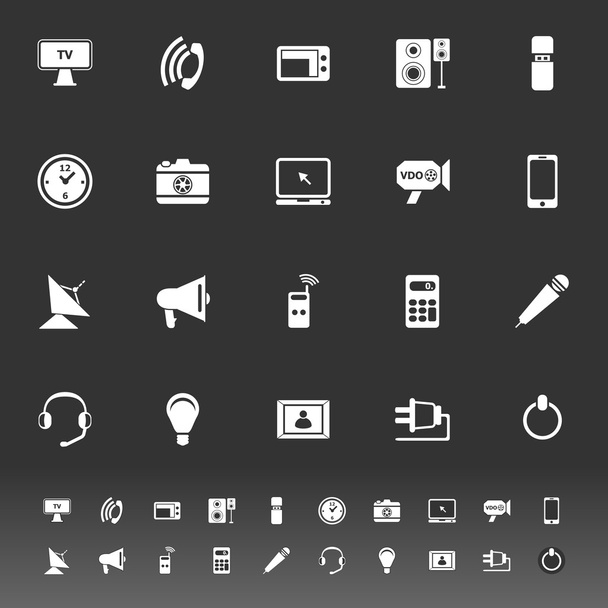 Electronic icon on gray background - Вектор,изображение