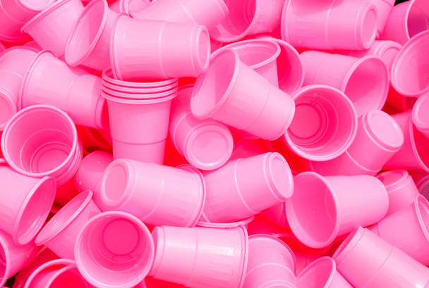rosa Kunststoffglas - Foto, Bild