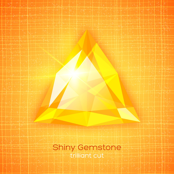 Shiny gemstone on textured background - Vektor, kép
