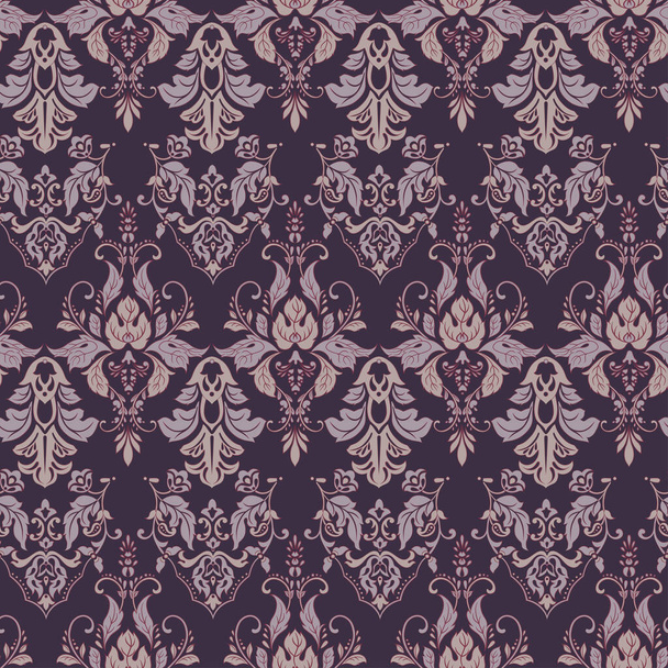 Vector floral wallpaper. Classic Baroque floral ornament. Seamless vintage pattern - Vector, Image