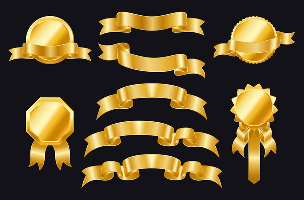 Luksusowe złote odznaki - Wektor, obraz